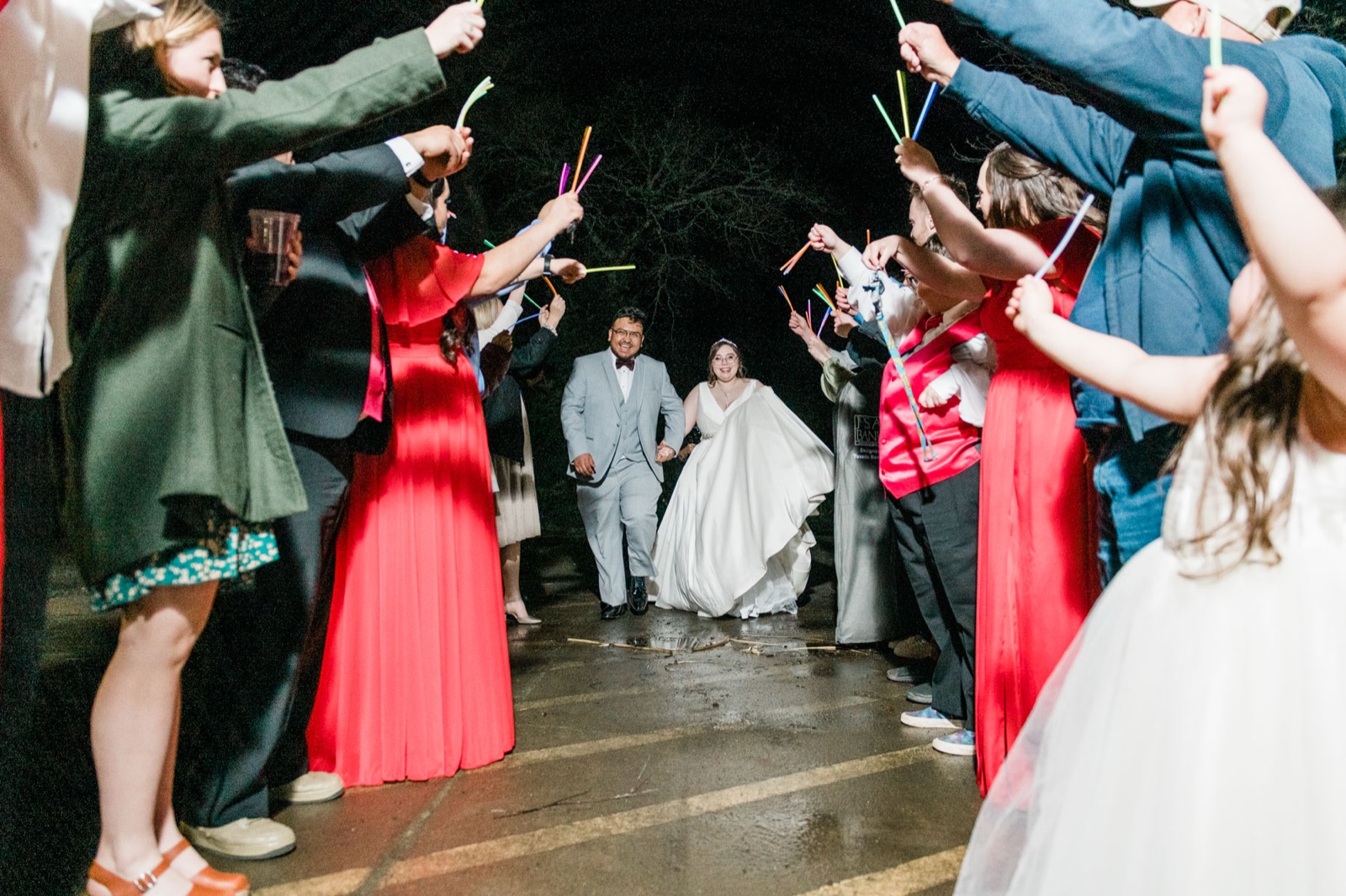 Sparkler send-off at Green Villa Barn, Independence Oregon