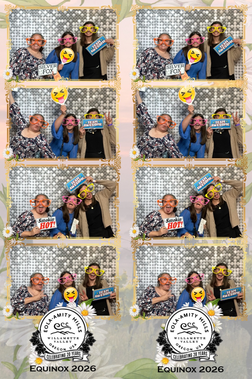 Photo booth print from the 2026 Spring Equinox event in the Eola-Amity Hills, Willamette Valley